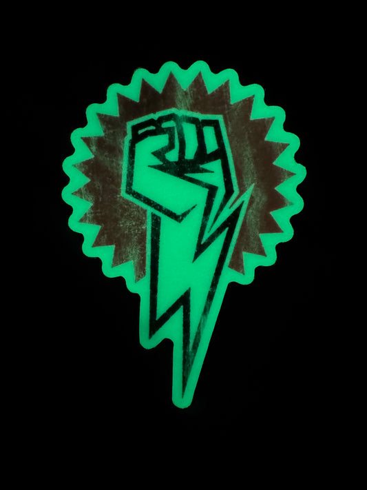 Power Fist Glow In the Dark Sticker
