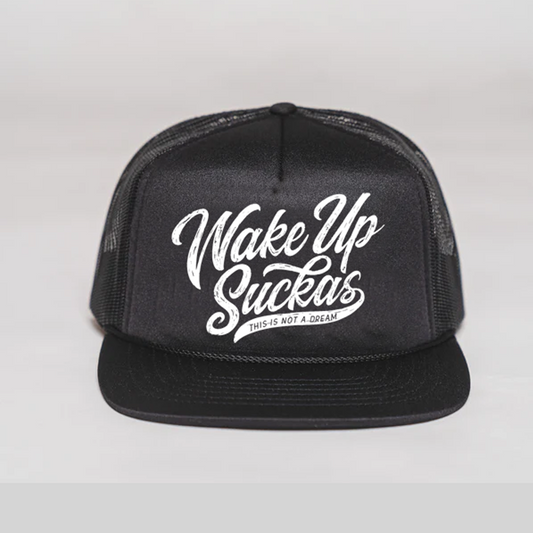 Wake Up Suckas OG Foamie  Trucker Hat Black