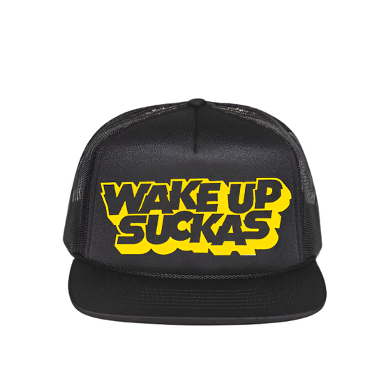 Big Face Black / Yellow Electric Foamie Trucker Hat