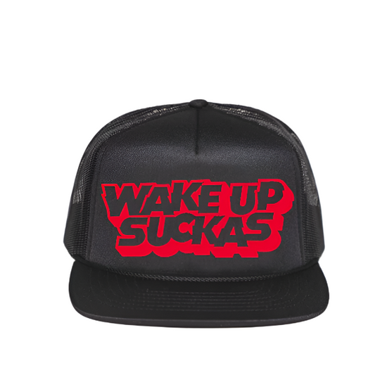 Big Face Black / Red Electric Foamie Trucker Hat